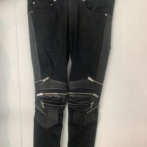 Saint Laurent Biker Leather / Denim YSL D04 M/SK-LW pants